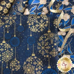 Stof Christmas 2023 - 6 Half Yard Set Blue/Gold By Stof Fabrics -Fabric Hub Christmas Store pid 147094 stofchristmas2023 darkbluegold secondaryimage 4