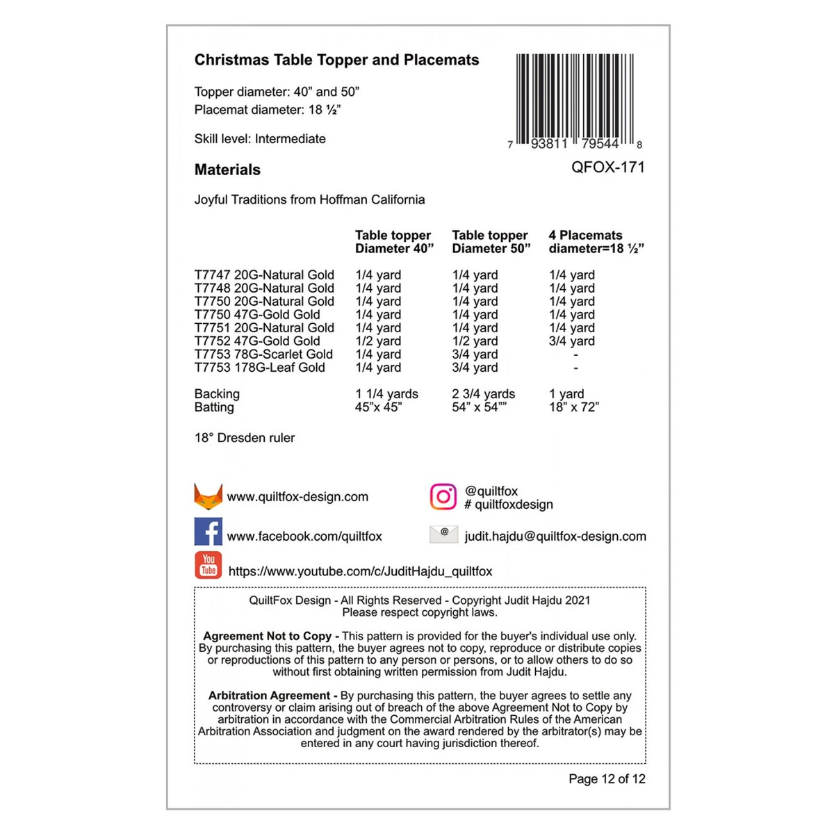 Christmas Table Topper Pattern 4 Christmas Table Topper Pattern - Image 2