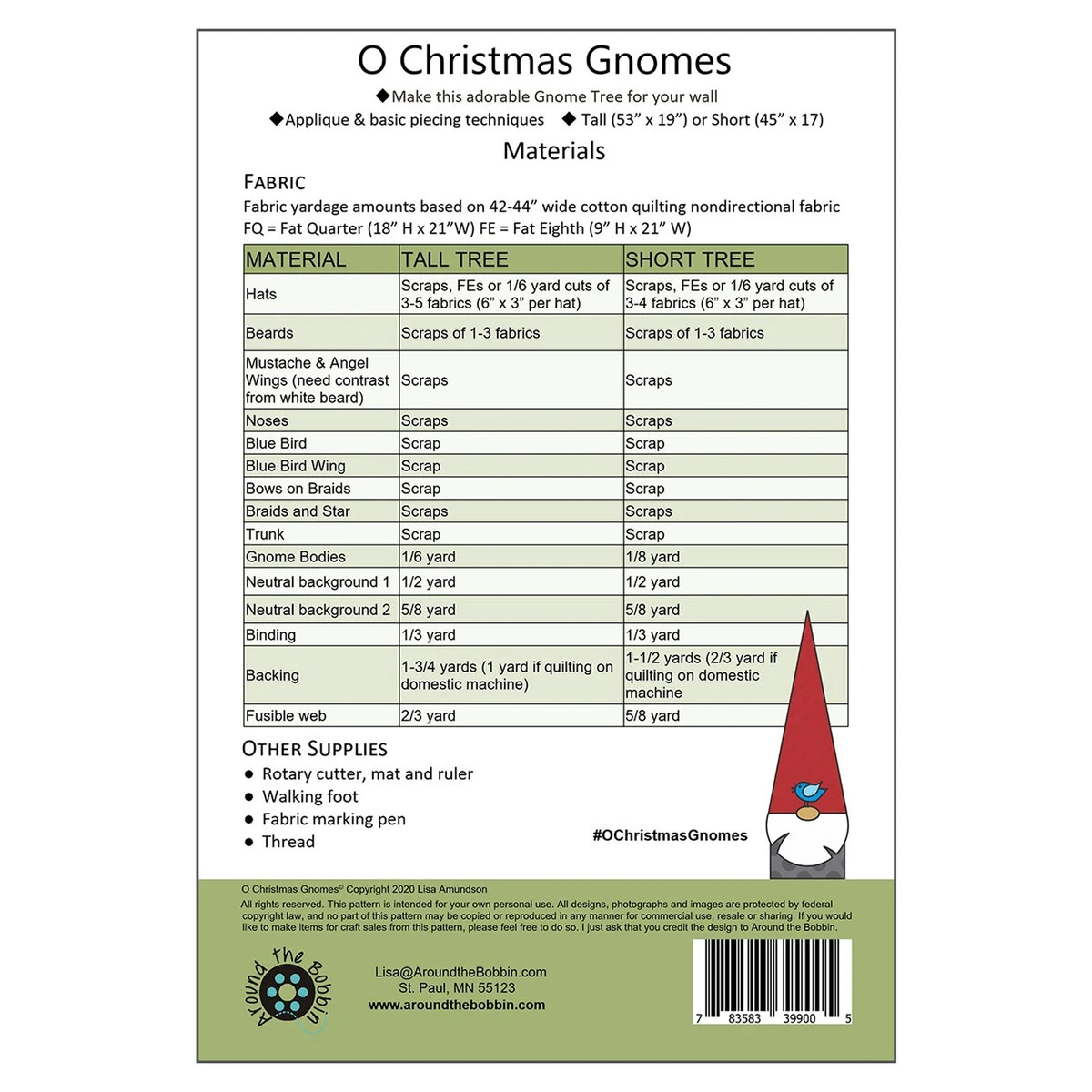 O Christmas Gnomes Pattern 4 O Christmas Gnomes Pattern - Image 2