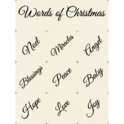 Words Of Christmas Panel - Natural