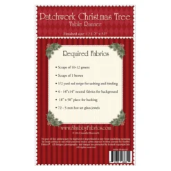Patchwork Christmas Tree Table Runner - PDF Download -Fabric Hub Christmas Store pid 24169 patchwork christmas tree table runner back cover