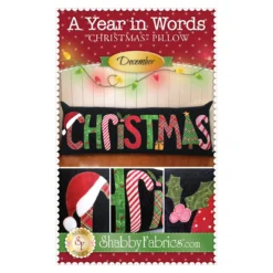 A Year In Words Pillows - Christmas - December - PDF Download