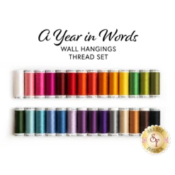 A Year In Words Wall Hangings - Christmas - December - Kit -Fabric Hub Christmas Store pid 66729 ayearinwordswallhangings threadset productimage 2021