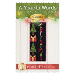 A Year In Words Wall Hangings - Christmas - December - Pattern