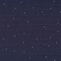 Better Not Pout 10179-11 Christmas Carols Navy By Nancy Halvorsen For Benartex REM