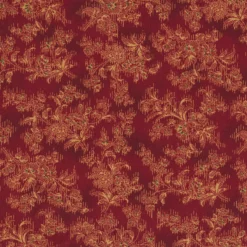 Farmhouse Christmas 9676-88 Red Stylized Floral By Kim Diehl For Henry Glass Fabrics