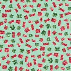 Christmas Adventure SC10734-SWEETMINT Gifts Sweet Mint Sparkle By Riley Blake Designs REM
